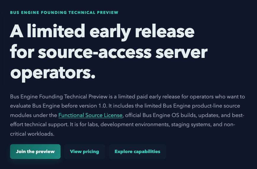 Bus Engine OS browser-hosted release preview